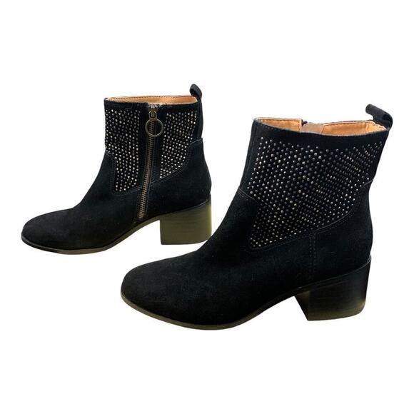 Latigo DOSA Black Suede Studded Ankle Boots Size 7 - Picture 4 of 10